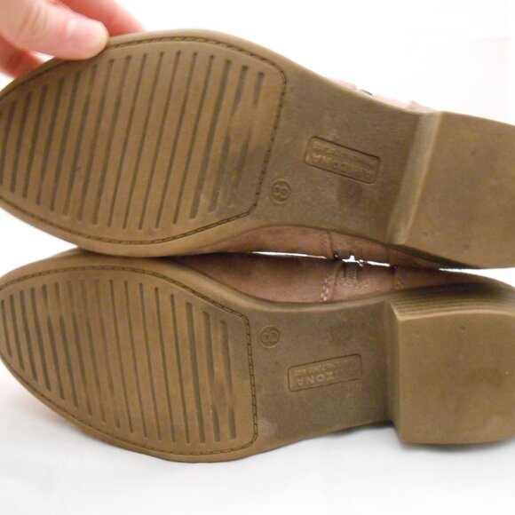 Women's Arizona Jeans Co. Brown Suede Ankle Boots, Size 8, Low Heel, Zip Closure - Picture 10 of 10